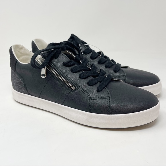 GEOX RESPIRA Women’s BLOMIEE ANTHRACITE GLITTER Sneakers Side Zip Size 9 - Picture 2 of 11
